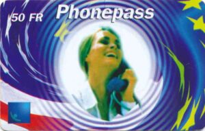 FR, telecom centers, Phonepass, 50FR, Frau, Symbol links