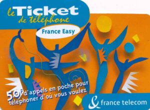 FR, France Telecom, Ticket, 50F, France Easy, Strichfiguren