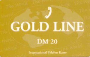 DE, GoldLine, DM20, Symbol Globus, Telefonhörer