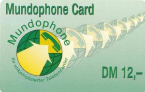 DE, Mundophone, DM12, Globen, Pfeil, Telefonhörer