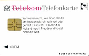 DE, Telecom, Text, 50DM, Wir wissen nicht