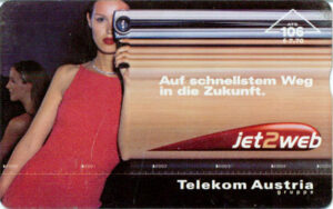 AT, telecom austria, jet2web, ATS106, Frau, Kleid rot