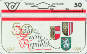 AT, telecom austria, 50, Wappen Republik