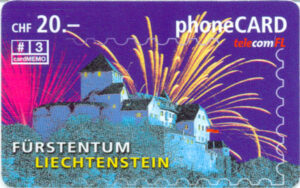 LI, telecomFL, CHF20, Schloss, Feuerwerk