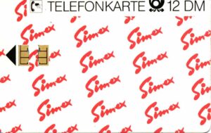 DE, Telecom, 12DM, Simex, Schrift rot