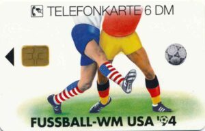 DE, Telecom, Fussball WM USA'94, 6DM, Beine, Ball