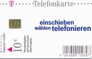 DE, Telecom, Einschieben, 10€, Wählen blau