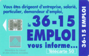 FR, France Telecom, emploi, 50, Le 36-15, hellblau