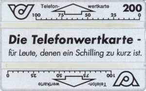AT, telecom austria, Telefonwertkarte, 200, Schilling silber