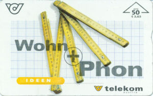 AT, telecom austria, 50, Doppelmeter, Wohn+Phone