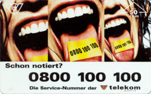 AT, telecom austria, Schon notiert, 50, Mund, Zähne