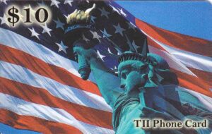 US, TII, $10, Freiheitsstatue, Flagge USA