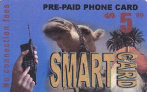 US, smart card, $5.99, Kamel, Handy, blau
