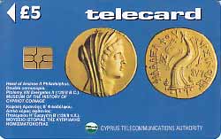CY, cyprus telecom, Gold, £5, Münze