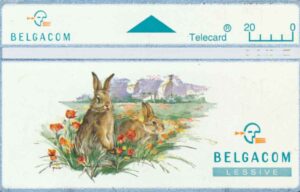 BE, Belgacom, Lessive, 20, Kaninchen gezeichnet