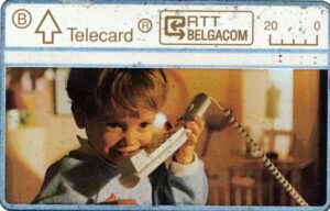 BE, Belgacom, 20, Kind, Schnur-Telefonhörer