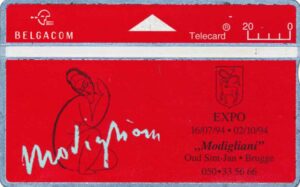BE, Belgacom, 20, EXPO Modigliani 94