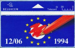 BE, Belgacom, 20, Europa, Farbstift, 12/06/199440