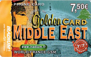 FR, iradium, 7.50€, Golden Card, Middle East