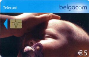BE, belgacom, blau, €5, Kleinkind, Schlafen