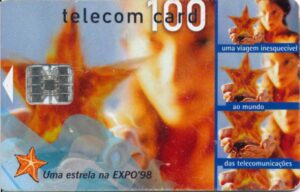 PT, Telecom, EXPO'98, 100, Stern, Frau