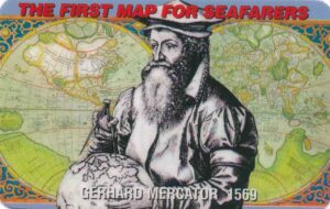 UK, First, 20, Mercator, Map for Seafarers