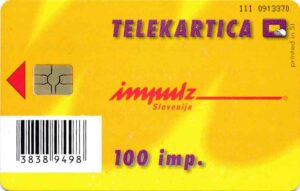 SI, Telekom, impulz, 100, Telekartica, gelb