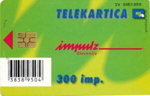 SI, Telekom, impulz, 300, Telekartica, grün