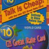 US, EZI, $10, Weltkugel, Great Rate Card